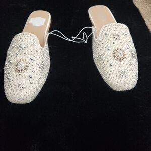 Elegant Silver Embellished Women's Mules